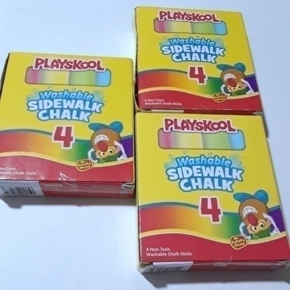 Playschool Washable Sidewalk Chalk Bundle